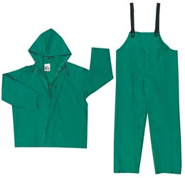 Dominator 2 Piece 0.42mm PVC/Polyester/PVC Green Rain Suit