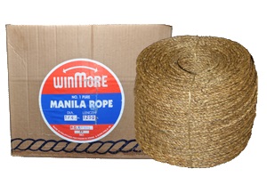 Manilla Rope Made of Natural Fibers Approximate Tensile Strength 2385 Pounds