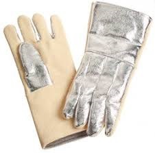 Aluminized Para-Aramid Blend 14" High Heat Five Finger Glove
