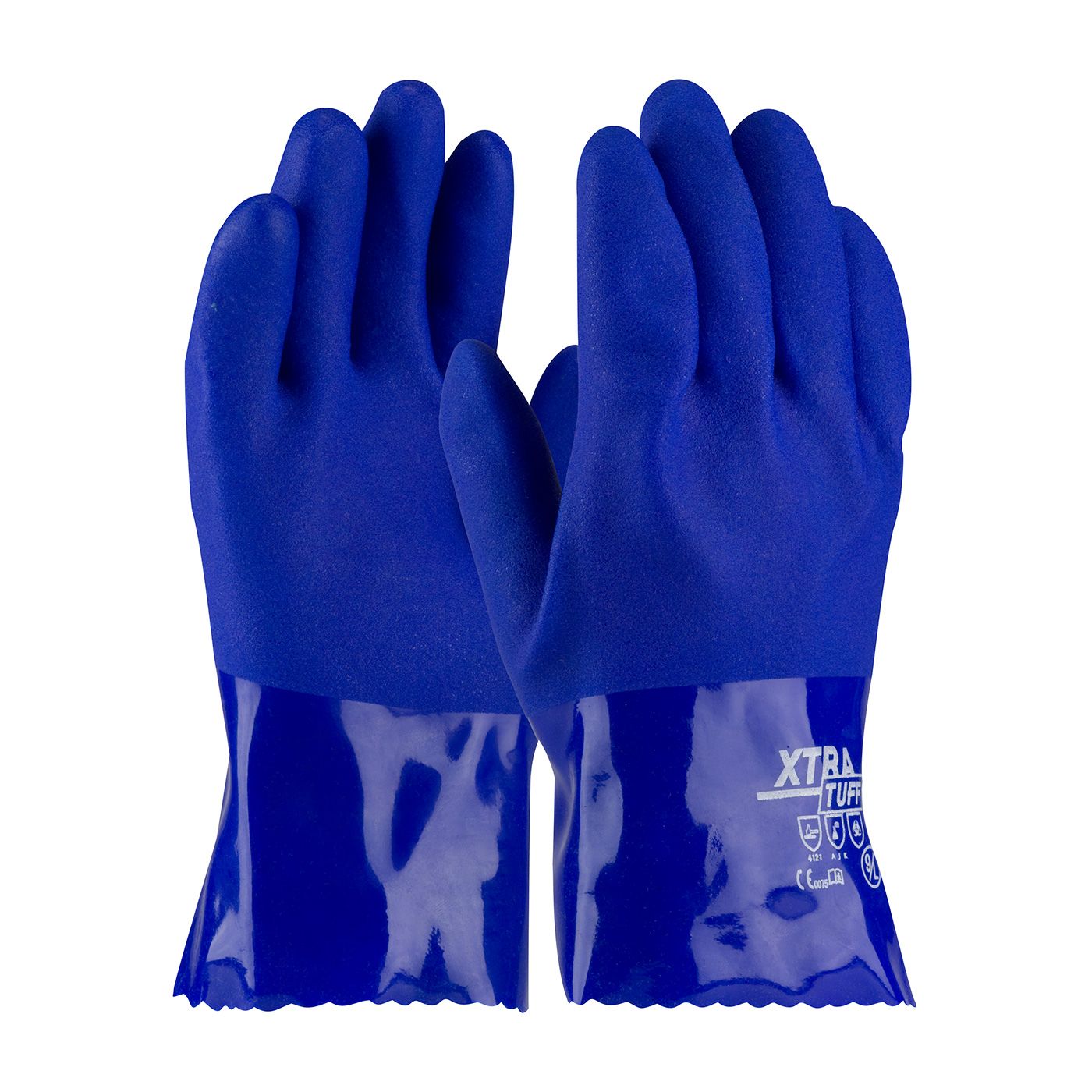 XtraTuff™ Oil Resistant PVC Coated Glove with Seamless Liner and Rough Finish