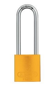 Yellow Aluminum Safety Padlock with 1 9/16" Shackle