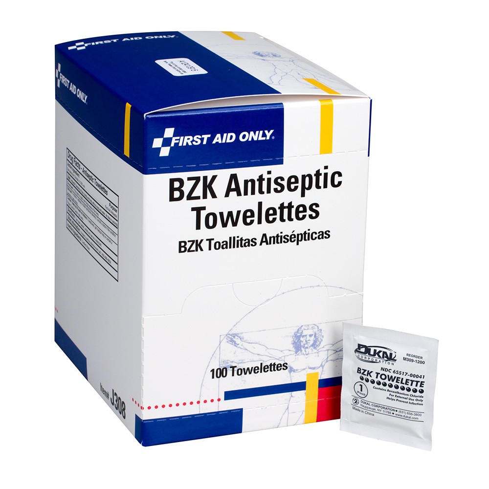 Individually Wrapped  BZK Antiseptic Wipes
