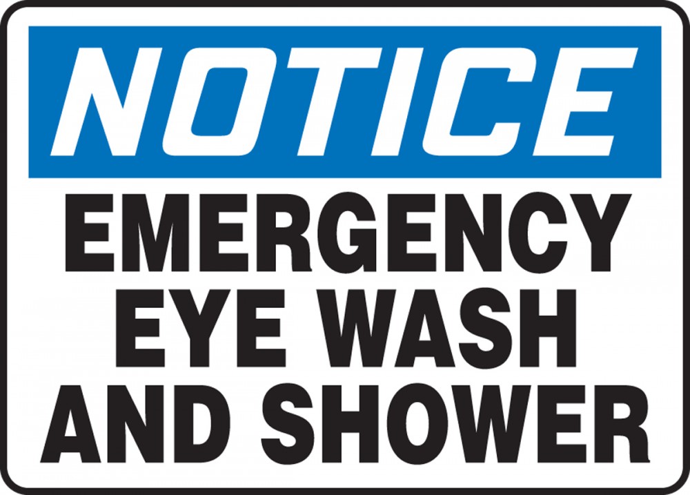 OSHA Notice Safety Sign: Emergency Eye Wash And Shower
