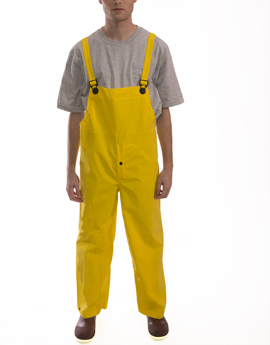 J53107 Tingley Industrial Work Yellow Rain Jacket with Attached Hood Medium 