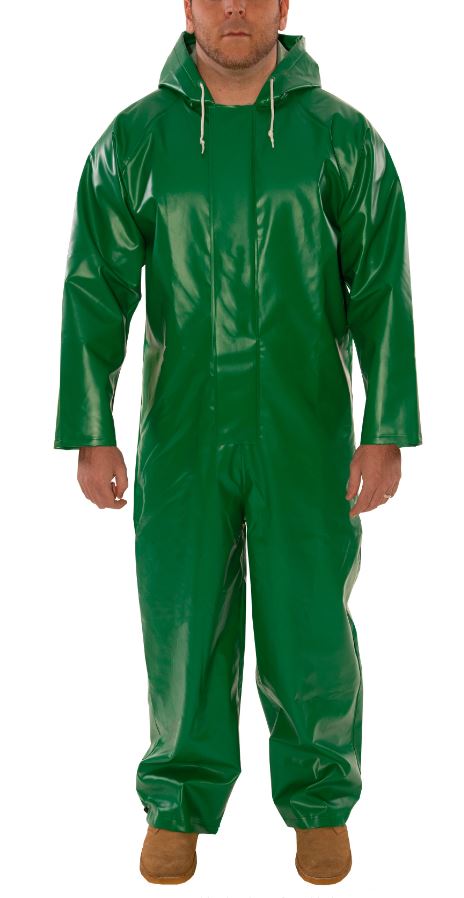 Safetyflex® Green Flame Resistant Specialty PVC on Polyester</br>Coverall